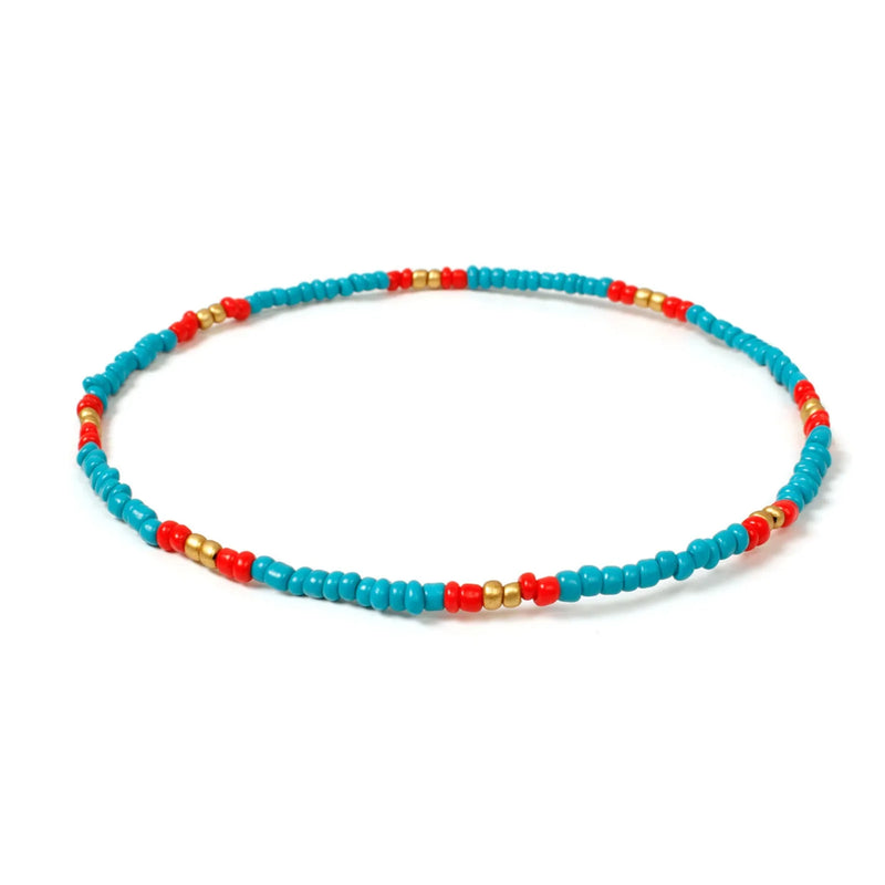 Doreen Box Beaded Necklace Colorful Glass Beaded Necklace 40cm Summer Jewelry