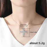 Elegant Cubic Zirconia Cross Pendant Necklace