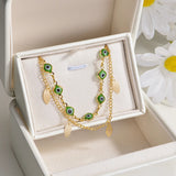 Stainless Steel Evil Eye Bracelet for Women