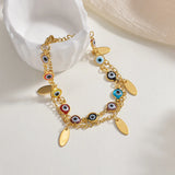 Stainless Steel Evil Eye Bracelet for Women