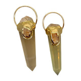 Natural Yellow Lemon Quartz Pendant Point Stone