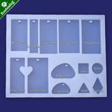 Rectangle Resin Clay Stone Pendant Mold