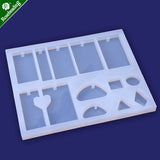Rectangle Resin Clay Stone Pendant Mold
