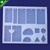 Rectangle Resin Clay Stone Pendant Mold