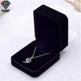 High Jewelry Storage Boxes Necklace Pendant Velvet Case Earrings Plastic Display