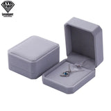 High Jewelry Storage Boxes Necklace Pendant Velvet Case Earrings Plastic Display