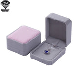 High Jewelry Storage Boxes Necklace Pendant Velvet Case Earrings Plastic Display