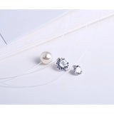 Invisible Fishing Line Necklace Rhinestone Pendant Zircon Choker Gift