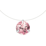 Invisible Fishing Line Necklace Rhinestone Pendant Zircon Choker Gift