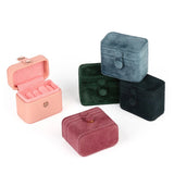 Velvet Jewelry Organizer Travel Box Earring Necklace Ring Holder