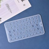 PC Letter Number Button Mold UV Resin Epoxy Jewelry Tools DIY Handcraft