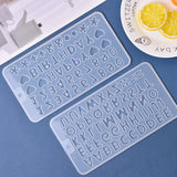 PC Letter Number Button Mold UV Resin Epoxy Jewelry Tools DIY Handcraft