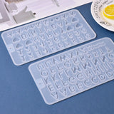 PC Letter Number Button Mold UV Resin Epoxy Jewelry Tools DIY Handcraft