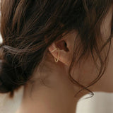 PC Punk Ear Clip Long Tassel Earrings for Women Zircon Ear Cuff