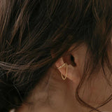 PC Punk Ear Clip Long Tassel Earrings for Women Zircon Ear Cuff