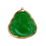 Religious Green Agate Buddha Pendant Set