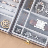 Transparent Jewelry Box Multi-Grid Display 19.5 X 10.3 X 5.3Cm