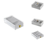 Transparent Jewelry Box Multi-Grid Display 19.5 X 10.3 X 5.3Cm