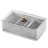 Transparent Jewelry Box Multi-Grid Display 19.5 X 10.3 X 5.3Cm