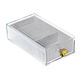 Transparent Jewelry Box Multi-Grid Display 19.5 X 10.3 X 5.3Cm