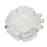 Natural Gray Mother of Pearl Shell Flower Clasp 3ROWS Findings