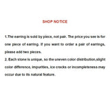 Malachite Bead Hoop Earrings for Women Stainless Steel Jewelry