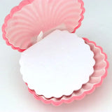 Pink Velvet Shell Necklace Earrings Ring Box Jewelry Packaging
