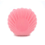 Pink Velvet Shell Necklace Earrings Ring Box Jewelry Packaging