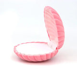 Pink Velvet Shell Necklace Earrings Ring Box Jewelry Packaging