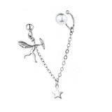 925 Sterling Silver Tassel Angel Star Stud Earrings For Women Girls