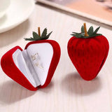 Red Velvet Ring Storage Case Jewelry Box Protector