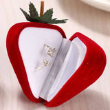Red Velvet Ring Storage Case Jewelry Box Protector