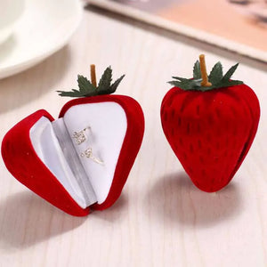 Red Velvet Ring Storage Case Jewelry Box Protector