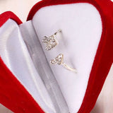Red Velvet Ring Storage Case Jewelry Box Protector