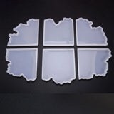 Translucent Waves Cup Mat Silicone Mold DIY Tool Moulds Epoxy Resin