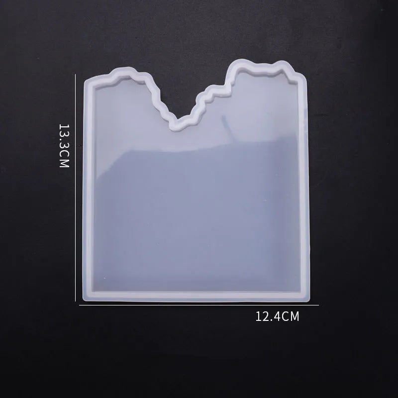 Translucent Waves Cup Mat Silicone Mold DIY Tool Moulds Epoxy Resin