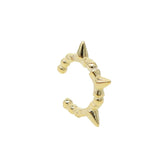925 Sterling Silver Spike Charm Clip Cuff Earrings