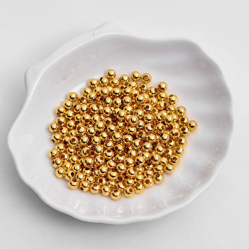 Antique Bronze Metal Round Spacer Bead for DIY Jewelry Making