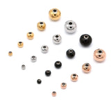 Stainless Steel Rose Round Rondelle Spacer Bead 3-8mm