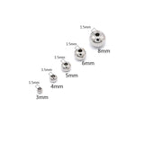 Stainless Steel Rose Round Rondelle Spacer Bead 3-8mm