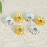 Metal Spacer Beads Flat Round DIY Jewelry Making