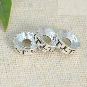 Metal Spacer Beads Flat Round DIY Jewelry Making