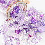 Purple Pastel Acrylic Beads Assorted Plastic Beads