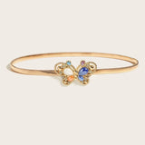 Butterfly Rose Metal Spring Y2K Waist Chain Elastic Belt