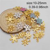 Christmas Snowflake Charms Mix Pendant Bracelet Jewelry Accessory