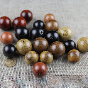 1 Pack Natural Wood Beads 6-20mm Rosewood/Sandalwood/Agalwood DIY Jewelry Making