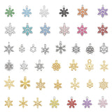 Alloy Enamel Christmas Snowflake Charms Xmas Decor Necklace Pendant Bracelet