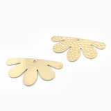 Raw Brass Hammered Flower Charms Sun Flower Pendant DIY Earrings Jewelry Making