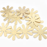 Raw Brass Hammered Flower Charms Sun Flower Pendant DIY Earrings Jewelry Making