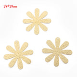 Raw Brass Hammered Flower Charms Sun Flower Pendant DIY Earrings Jewelry Making
